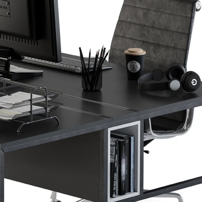 Office Furniture Employee Set Black — Вид 5