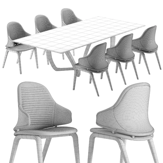 Reflex Vela chair Segno table set — Скачать