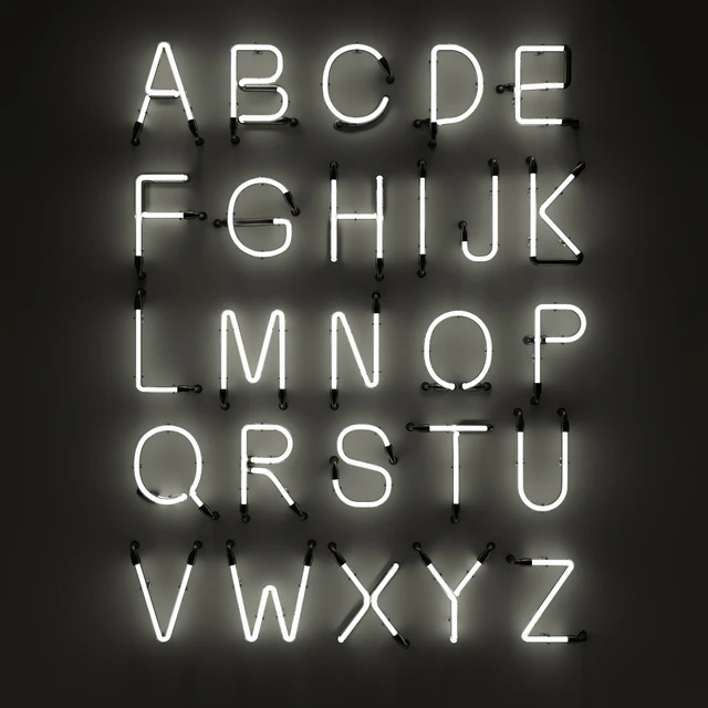 Неоновые буквы, Neon Type Font 2 — Скачать