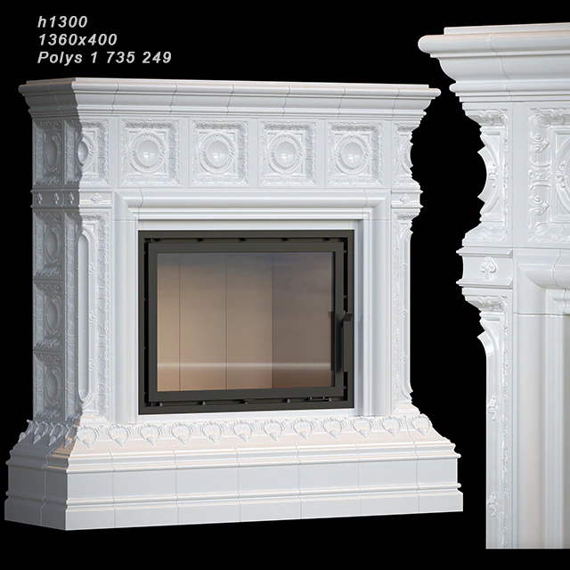 Tiled fireplace 04 — Descargar
