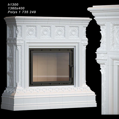 Tiled fireplace 04 — Ver 1