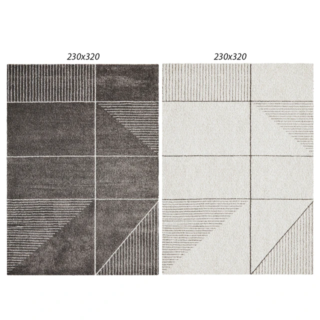 Temple and webster:Charcoal & White Soft Metro Contemporary Rug,  Ivory & Charcoal Super Soft Metro Contemporary Rug — Скачать