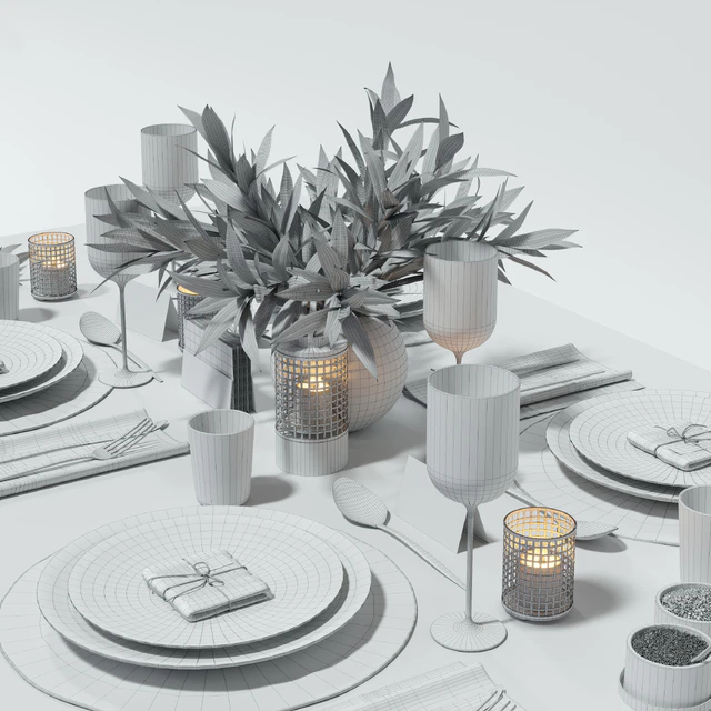 Table setting in dark colors — Descargar