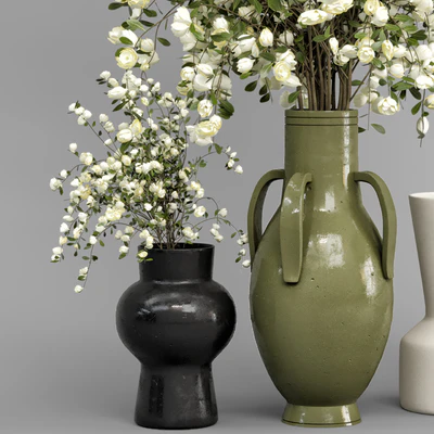 Plants Bouquet Collection In Concrete Pots - Set 948 — Ver 6
