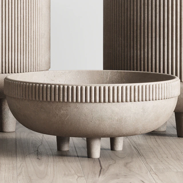 Vase Concrete Indoor Outdoor Set 03 — Descargar