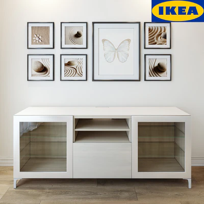 Тумба IKEA BESTO с картинами — Вид 1