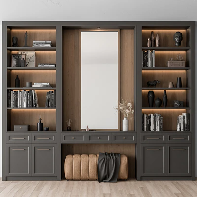 Hallway 34 - Classic Black and Wood Entrance — Ver 1