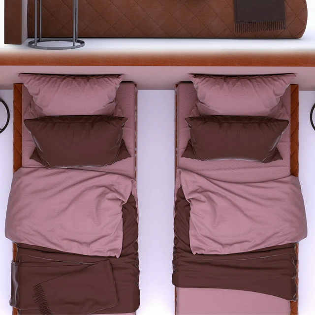 Bed Meridiani Tuyo Low Plain + Spring Base Diamond — Descargar