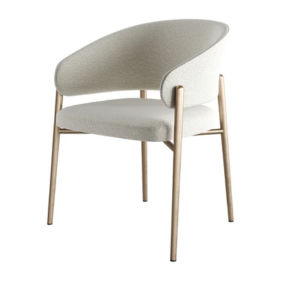 LINDA Upholstered Fabric Chair With Armrests by Marelli — Вид 5