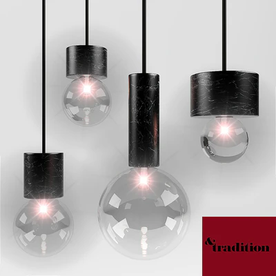 &Tradition Marble Light Pendan Set — Descargar