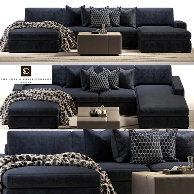 Brancusi corner sofa and Matisse ottoman — Ver 1