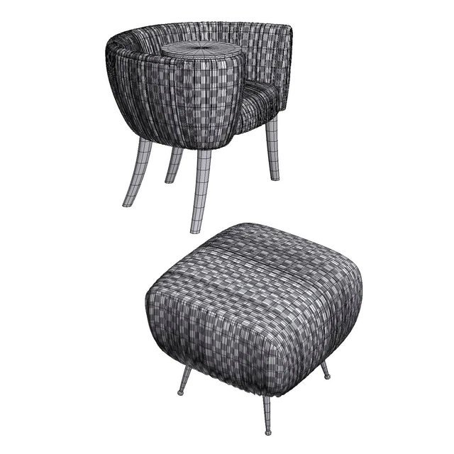 SOUFFLE COCKTAIL CHAIR, SOUFFLE OTTOMAN — Скачать