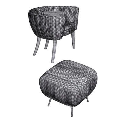 SOUFFLE COCKTAIL CHAIR, SOUFFLE OTTOMAN — Вид 3