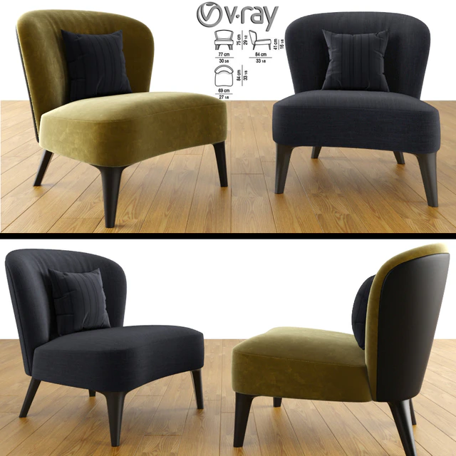 Minotti Aston Armchair — Скачать