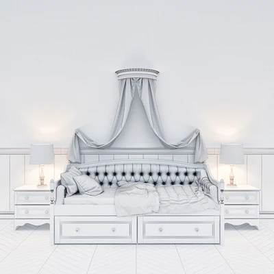 Children's bed with canopy — Ver 3