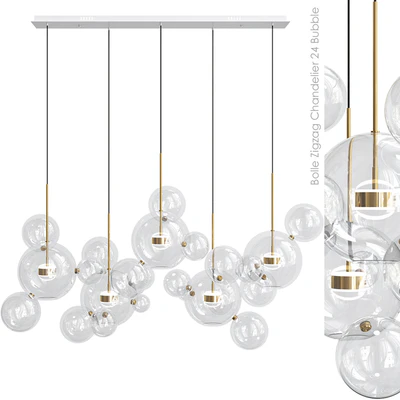 Bolle Zigzag Chandelier 24 Bubble — Вид 1