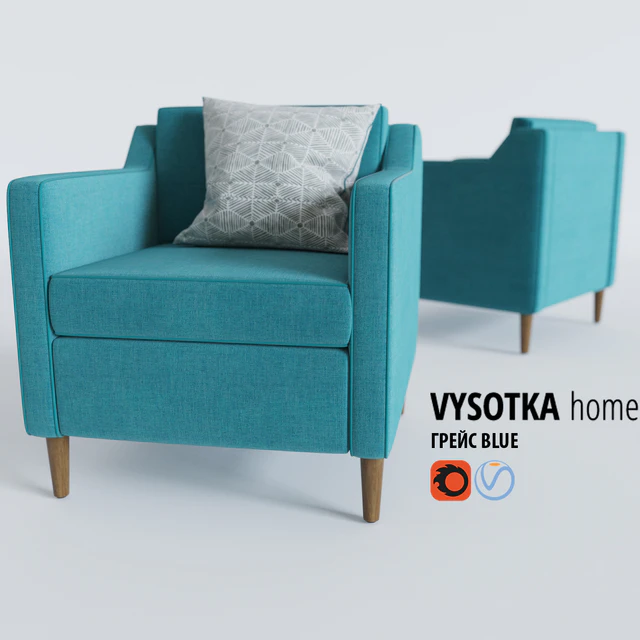 Vysotkahome - GRACE CHAIR BLUE — Descargar