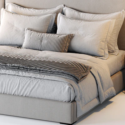 RH Modena Non Tufted Extended Bed — Ver 4