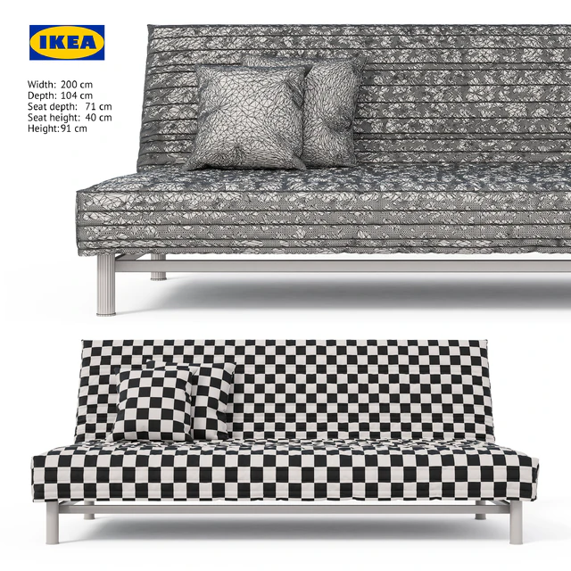 Ikea BEDDINGE LOVAS sofa-bed / БЕДИНГЕ ЛЁВОС Диван-кровать — Скачать