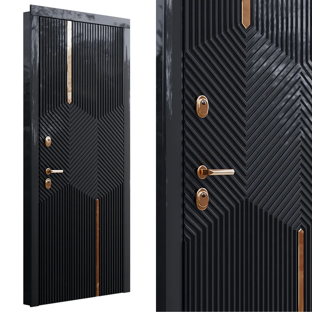 Art deco black front door — Descargar