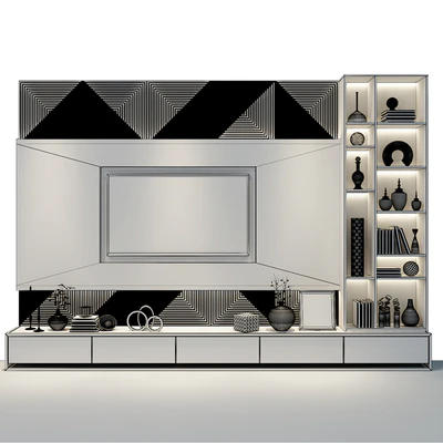 TV Wall set 0330 — Ver 3