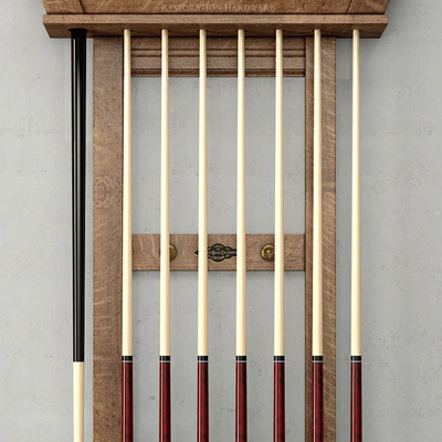 RH / BRUNSWICK VINTAGE 1906 BILLIARDS TABLE CUE RACK — Ver 2
