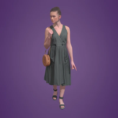 posed woman walking 046-3901 — скачать