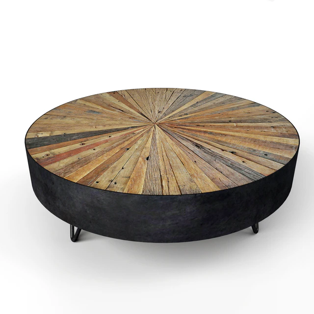Salvaged Round Pinwheel Coffee Table — Descargar