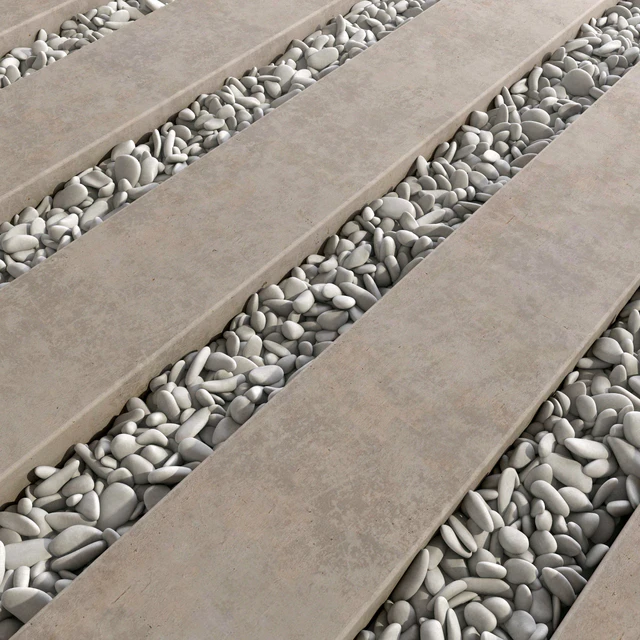 Paving long line plate pebble n1 / Paving long line plate with pebbles — Descargar