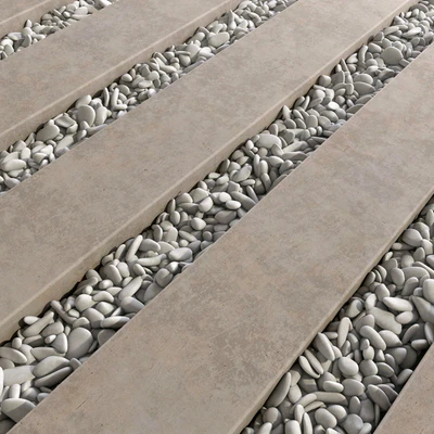 Paving long line plate pebble n1 / Paving long line plate with pebbles — Ver 5