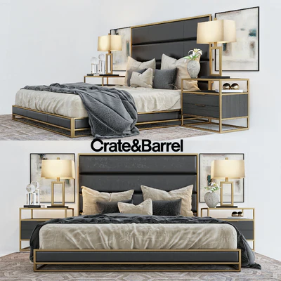Crate & Barrell oxford collection bed — Descargar