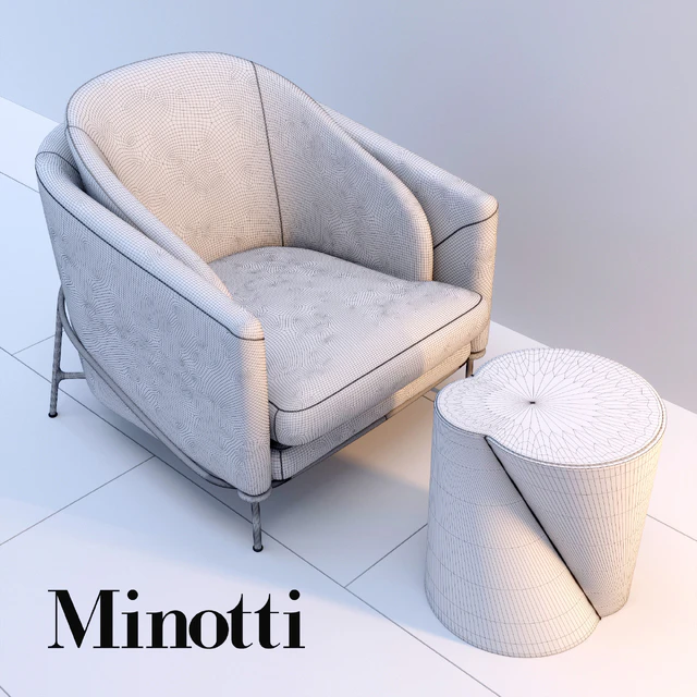 Кресло Minotti Fil Noir — Скачать