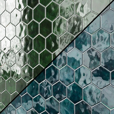 Плитка  шестиугольник мозаика — Вид 1