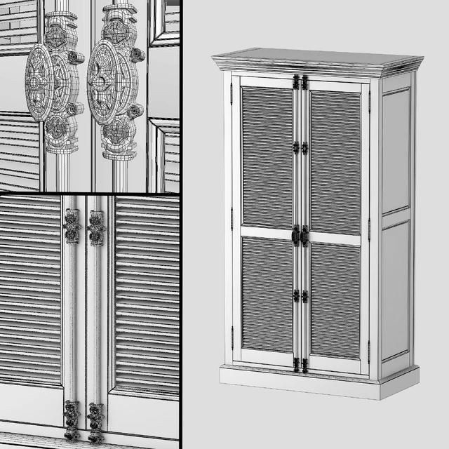 SHUTTER DOUBLE-DOOR CABINET 61010157 WHT — Скачать