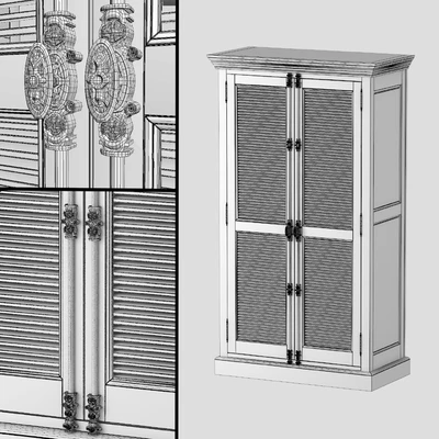 SHUTTER DOUBLE-DOOR CABINET 61010157 WHT — Вид 3