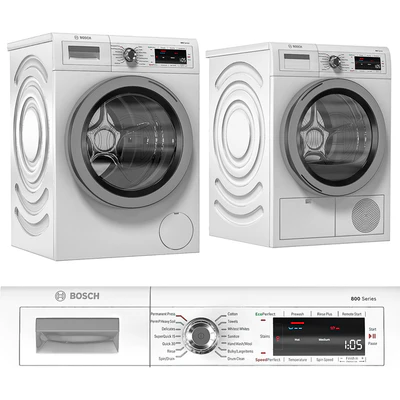 Bosch 800 Series Washing Machine and Dryer - Bosch WAT28402UC - Bosch WTG865H4UC — Ver 1