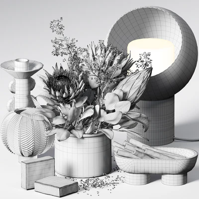 Decorative set 019 with a bouquet of proteus — Ver 4