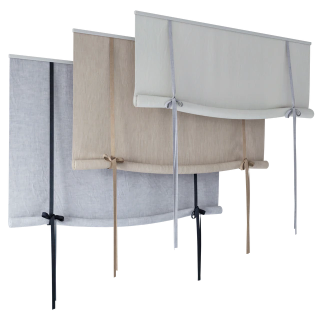 Roman Curtains 194 | Roll-up Curtain | Roller blind with bows — Descargar