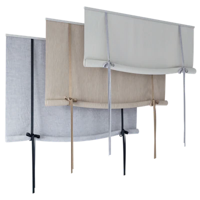 Roman Curtains 194 | Roll-up Curtain | Roller blind with bows — Ver 5