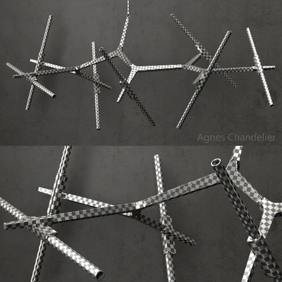 Agnes Chandelier 14 lights BLACK — Ver 3