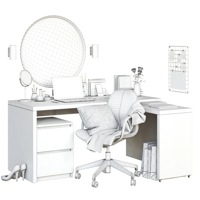 IKEA MALM corner workplace — Скачать