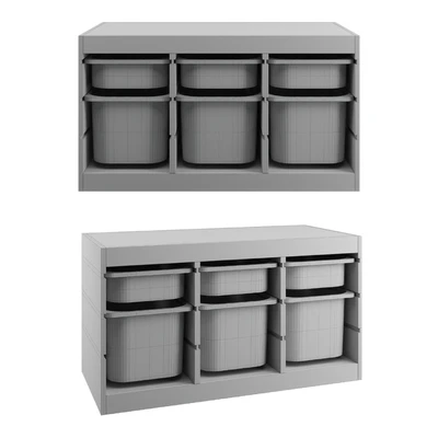 TROFAST Storage combination with boxes / Модуль для хранения ТРУФАСТ с контейнерами — Вид 2