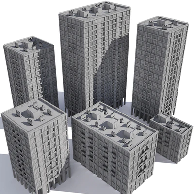 Set of multi-story buildings — Ver 6
