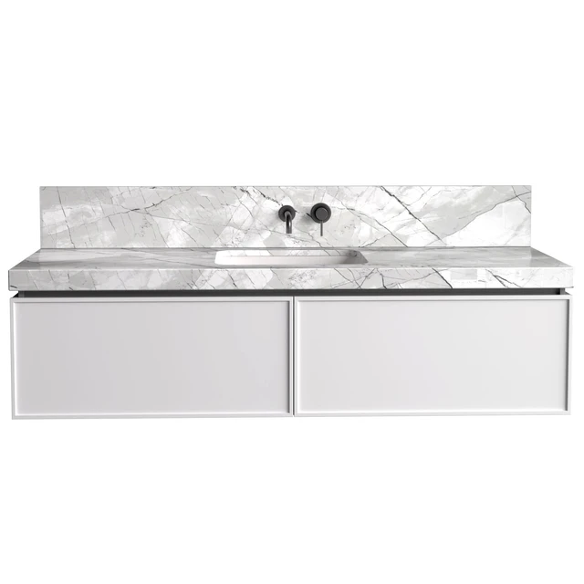Bathroom Cabinets with washbasins in modern style. Bathroom furniture.Bathroom Sink Cabinets — Descargar
