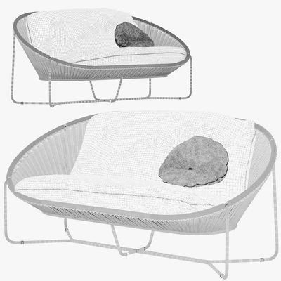 Morocco Graphite Oval Loveseat Crate and Barrel — Ver 3