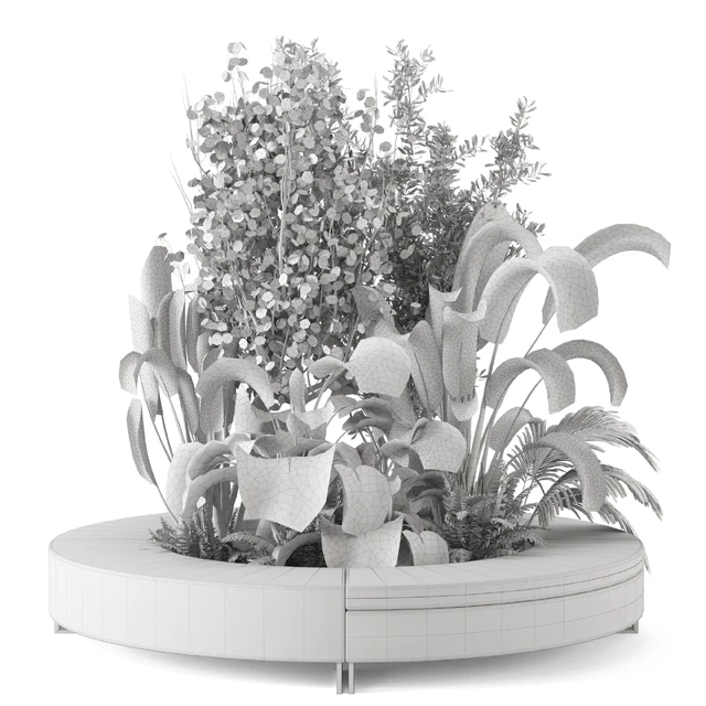 Outdoor Garden set bush and Tree - Garden Set 54 — Скачать