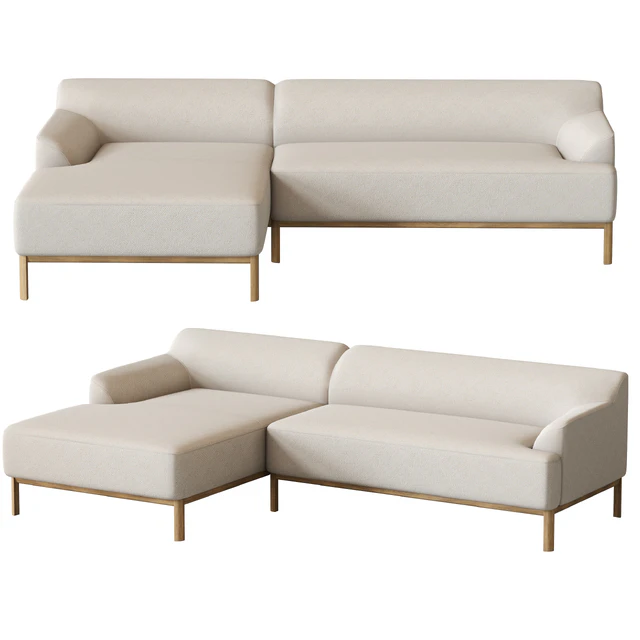 Caro Sofa 3 seater with chaise longue — Descargar