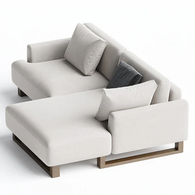 Onte Corner sofa Bucle White — Ver 3