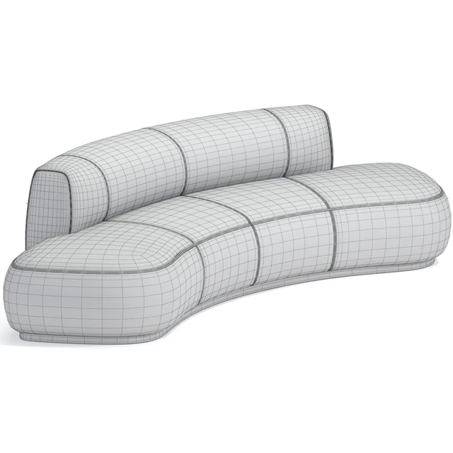 Morada Bubble Curved Fabric Sofa — Descargar