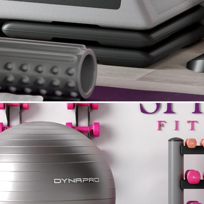 Excellent set for a fitness room. Sport equipment. Set — Ver 4